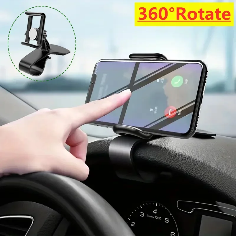 Supporto per telefono per auto Supporto per cruscotto universale Supporto per clip per auto Staffa GPS Supporto per telefono cellulare per auto in auto per iPhone Xiaomi Samsung