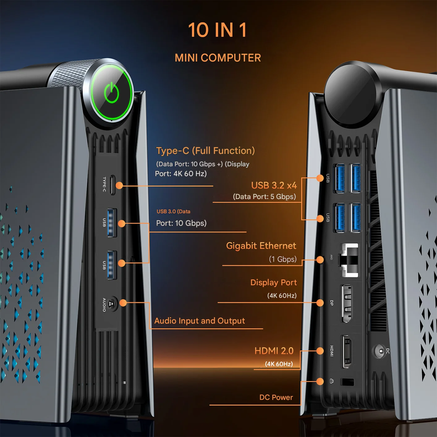 ACEMAGIC S3A MINI PC AMD Ryzen 7 6800H 16/32GB RAM 512GB/1TB SSD Windows 11 Pro MINI Computer Wifi6 BT5.2 4K Triple Display
