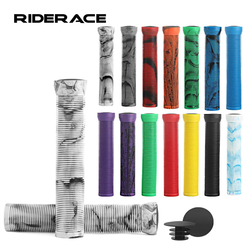 Empuñaduras de manillar de bicicleta de goma, cubierta de manillar de bicicleta de montaña antideslizante suave y alargada para manillar de patinete BMX MTB de 22,2mm