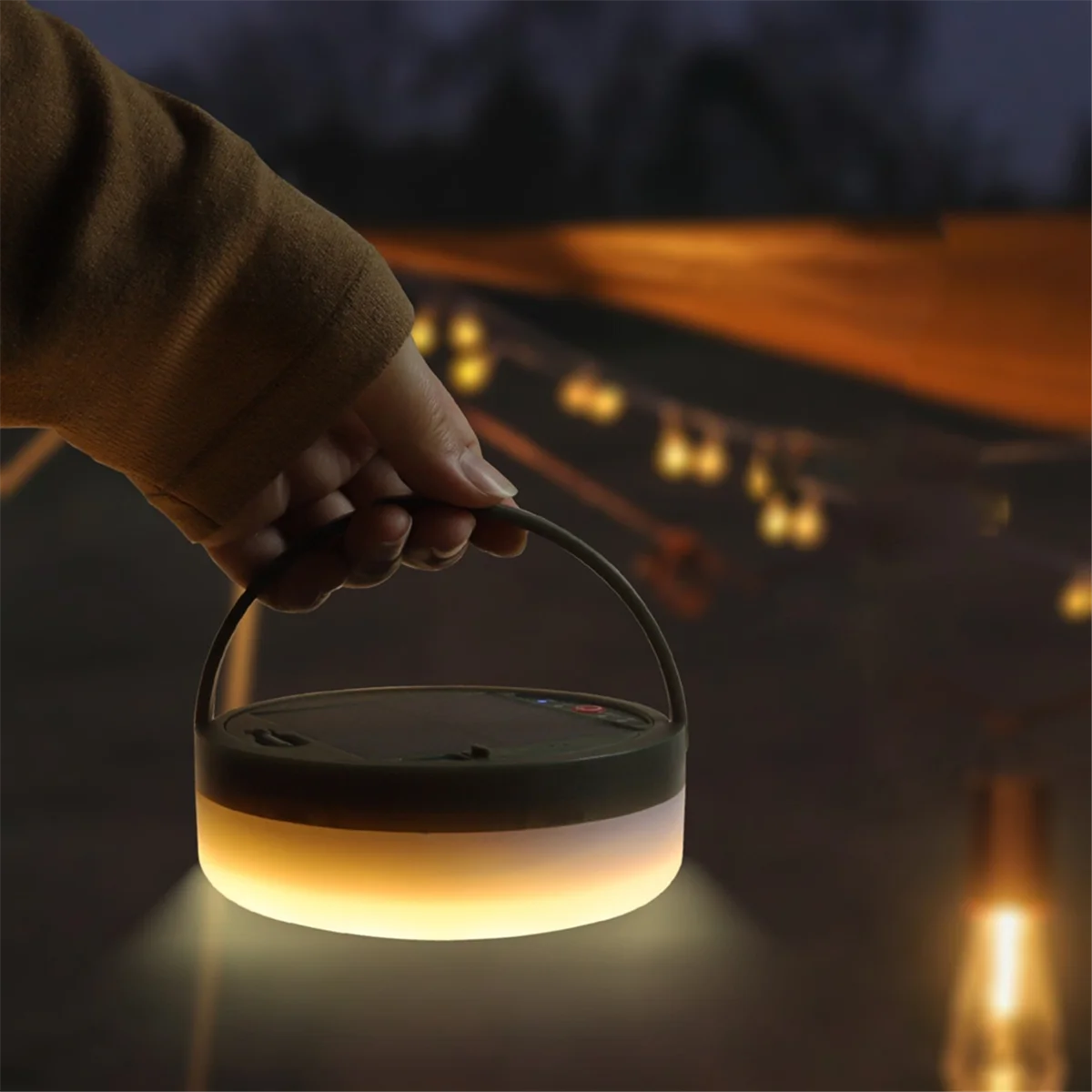 BAAU LED Rechargeable Camping Light,10 Meter Recyclable Rolling String Light Waterproof,Tent Decor Atmosphere Light