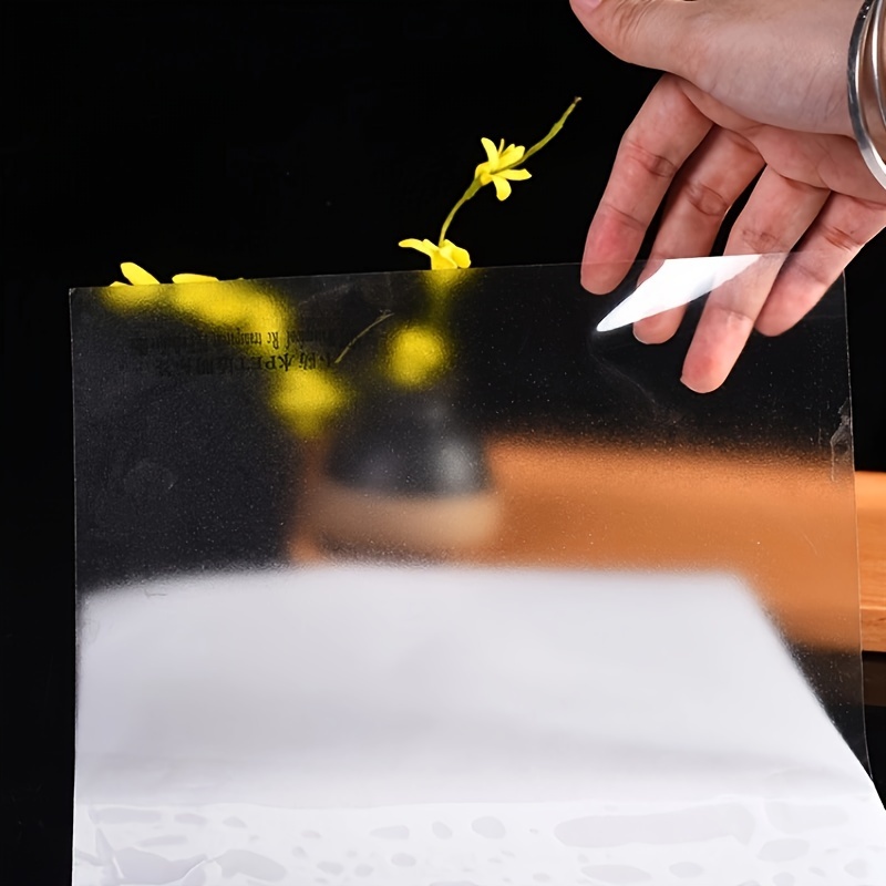 Papel adhesivo de vinilo imprimible de 20 hojas para impresora de inyección de tinta, papel de calcomanías transparente no impermeable, hojas autoadhesivas A4