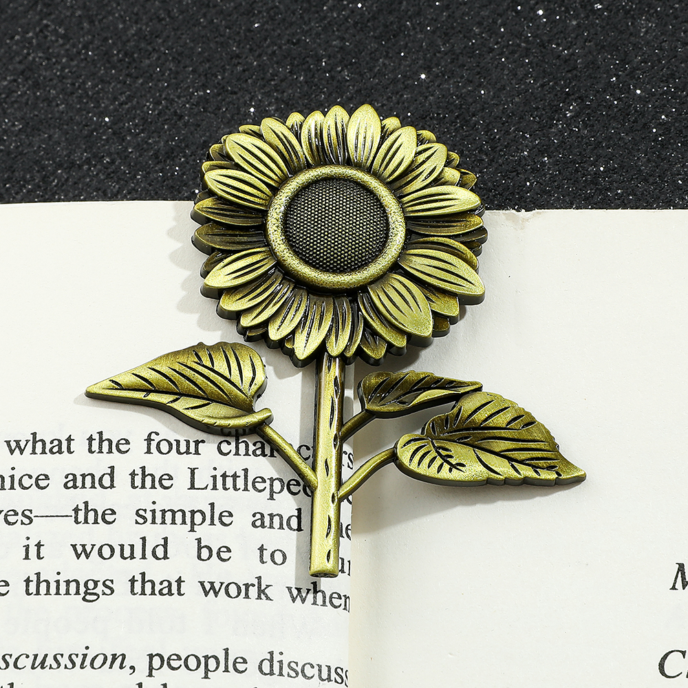 Creative Vintage Love Rose Book Clips - Bronze Metal Bookmark, Reading Writing Office Accessories for Book Lovers