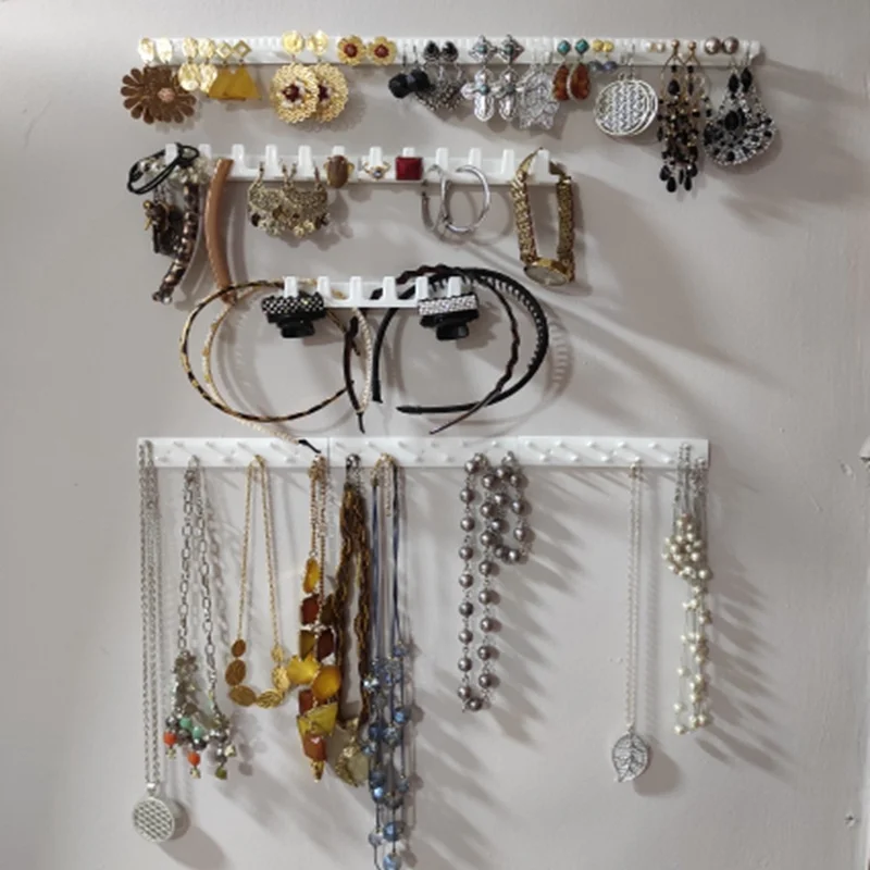 9 Pcs Hooks Wall Earrings Necklace Ring Pendant Bracelet Rack Jewelry Display Stand Jewelry Storage Organizer Holder Bts