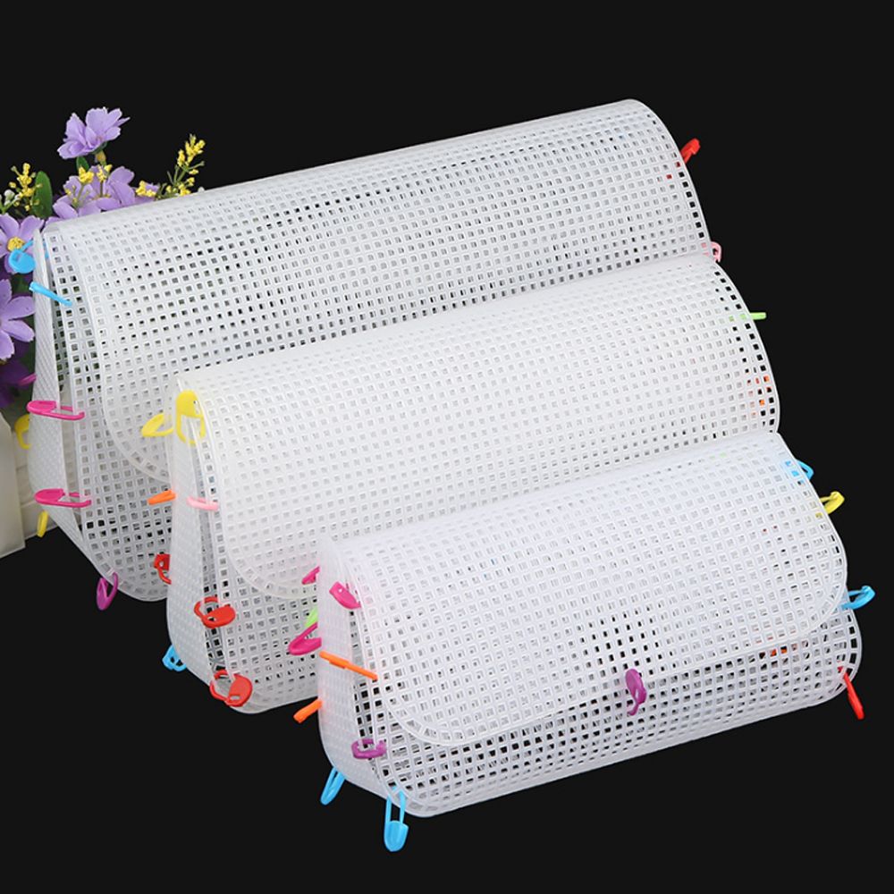 Grille de tissage en plastique pour sacs, matériel de tissage, crochet à loquet, fait en plastique, sacs artisanaux, bricolage exécutif