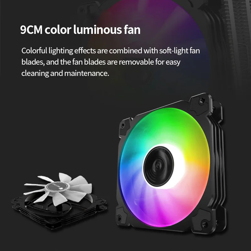 Jonsbo CR1200 CPU Cooler 2 Ống Dẫn Nhiệt Tháp RGB Đầy Màu Sắc Hiệu Ứng Ánh Sáng 9Cm Fan