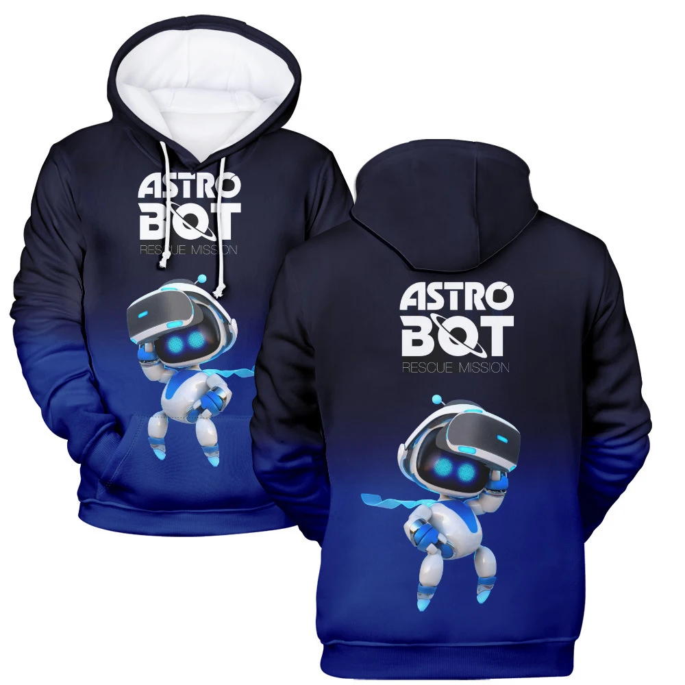 Sudaderas con capucha con estampado 3D de juego Astro Bot para hombre y mujer, ropa de calle a la moda, sudaderas de gran tamaño con capucha, jerséis para hombre, chándal, ropa para hombre