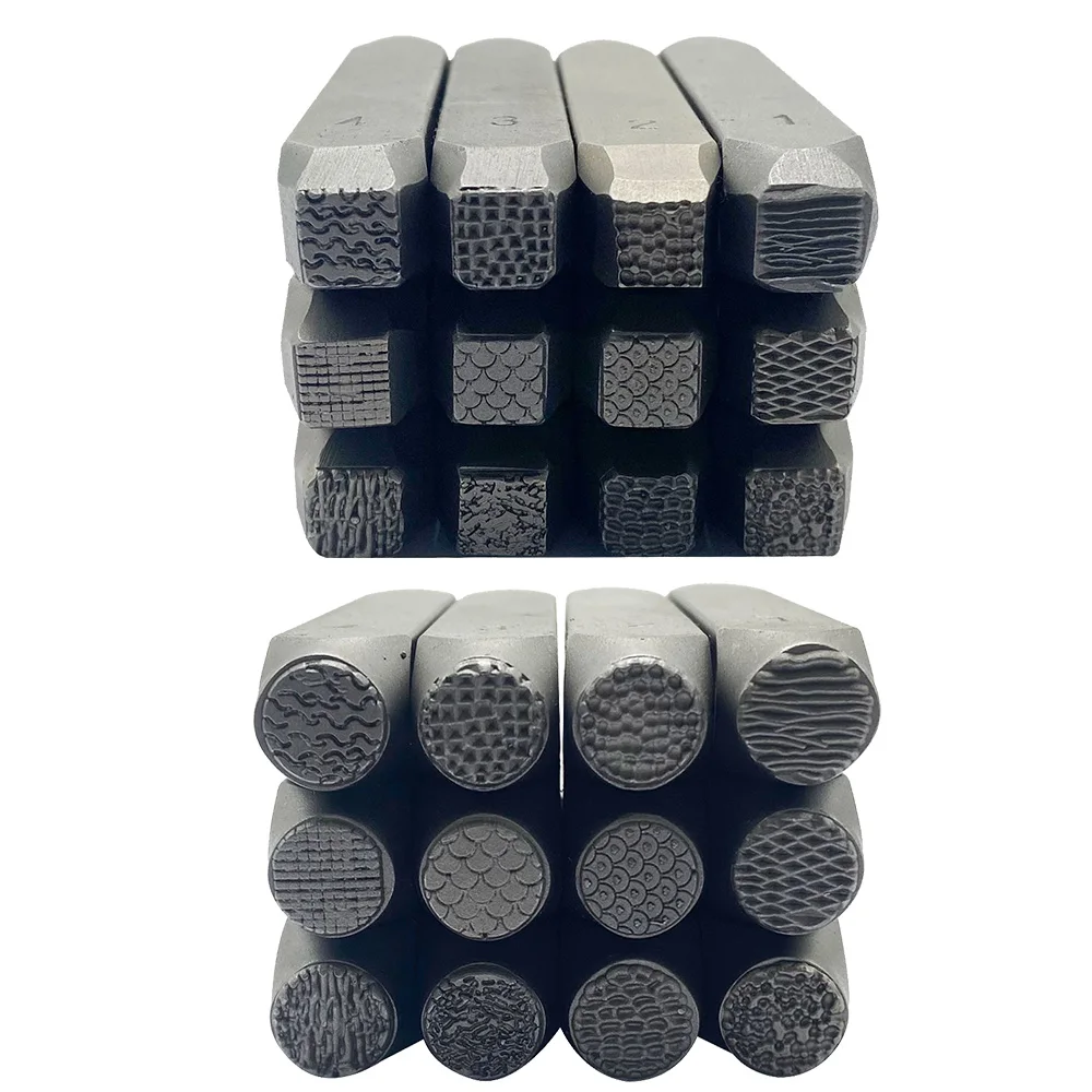 1 個ジュエリーツール金属の質感デザインスタンプ金属スタンピングツール革シルバーパンチ DIY リングブレスレットクラフト彫刻