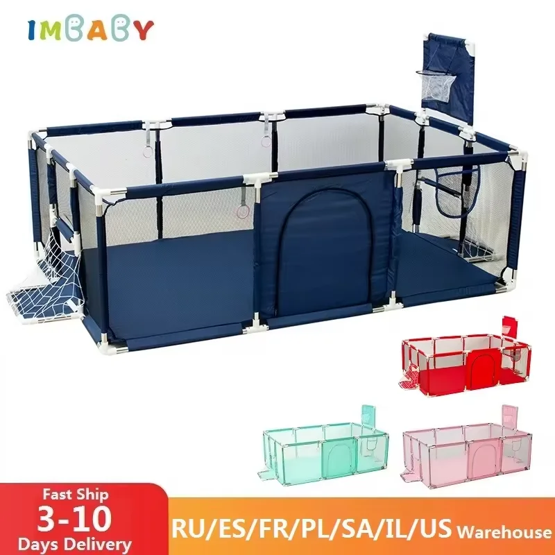 IMBABY Детская мебель Манеж для детей Большой сухой бассейн Детский манеж Безопасные внутренние барьеры Домашняя игровая площадка Парк для детей 0-6 лет