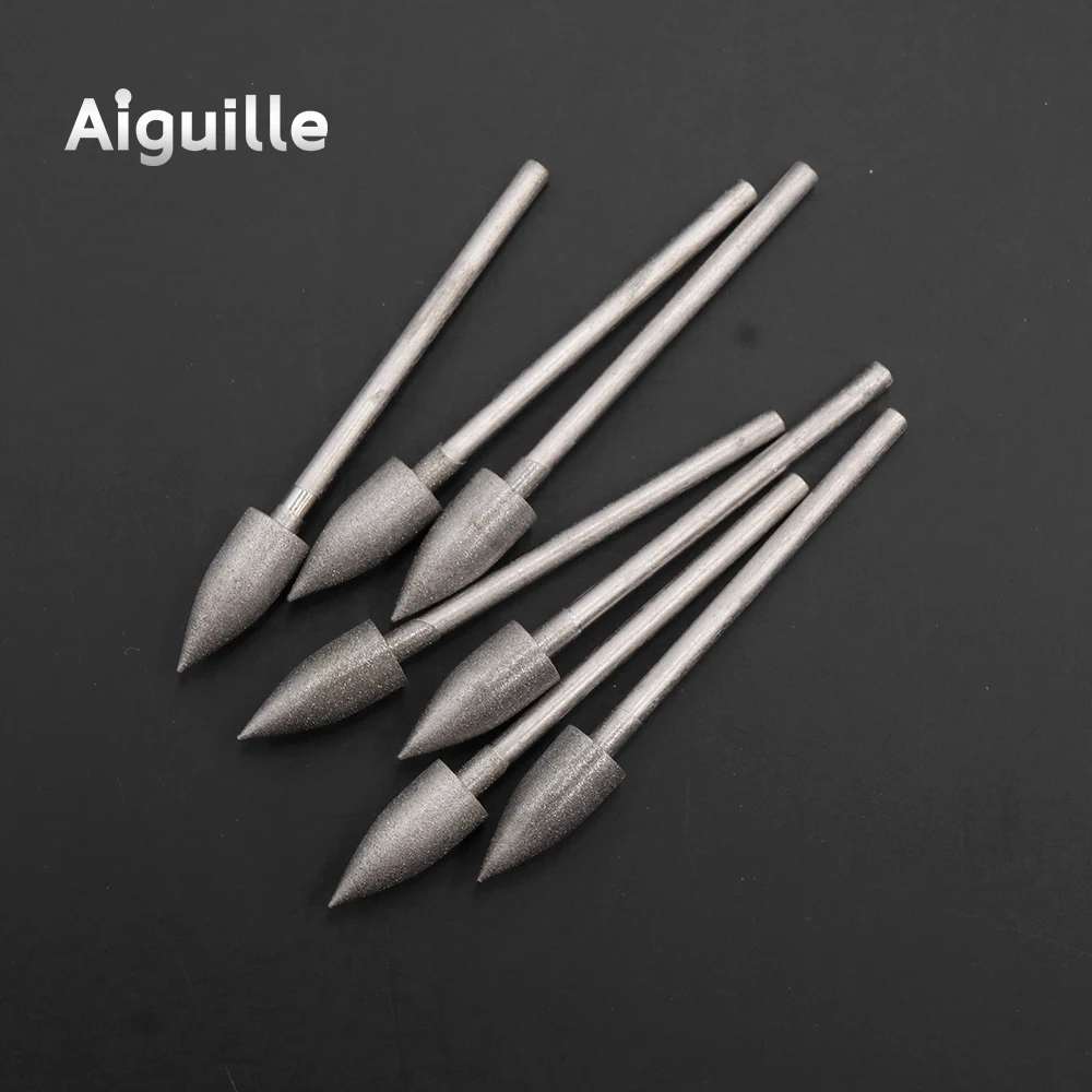 10 Chiếc 400 #2.35Mm 1-6Mm Kim Cương Xay Burr Ngọc Đánh Bóng Kim Cương Bit Răng Bit kim Cương Xay Điểm