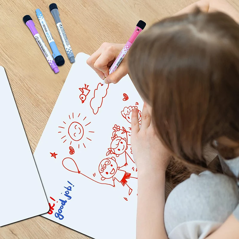 A3/A4 ขนาด Magnetic Dry Erase ไวท์บอร์ดตู้เย็นสติกเกอร์ Dry Erase Marker ปากกา Learning Drawing Board