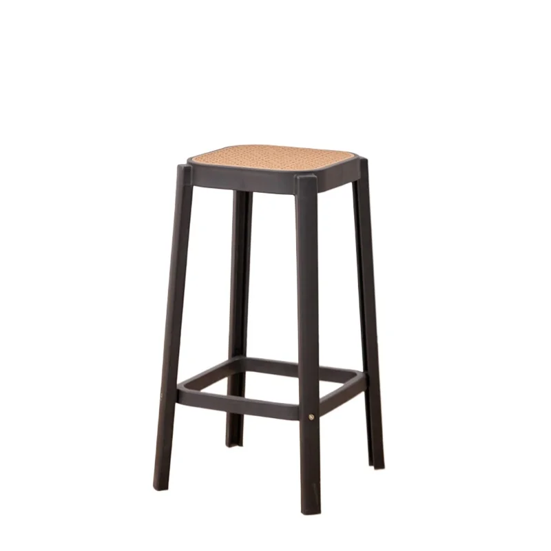 Nordic Style Plastic High Stool Creative Kitchen Living Room Bar Chair To Discuss The Modern Milk Tea Shop Island Bar Stool
