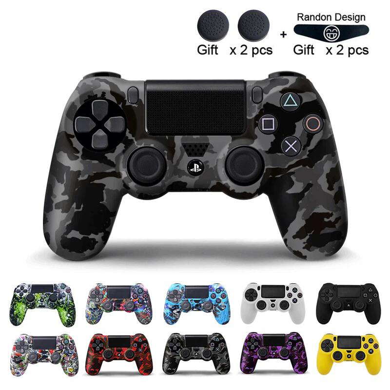 Soft Silicone Protection Case para Sony Playstation 4, Gel Rubber Skin Cover para PS4 Pro, Slim Gamepad Controller