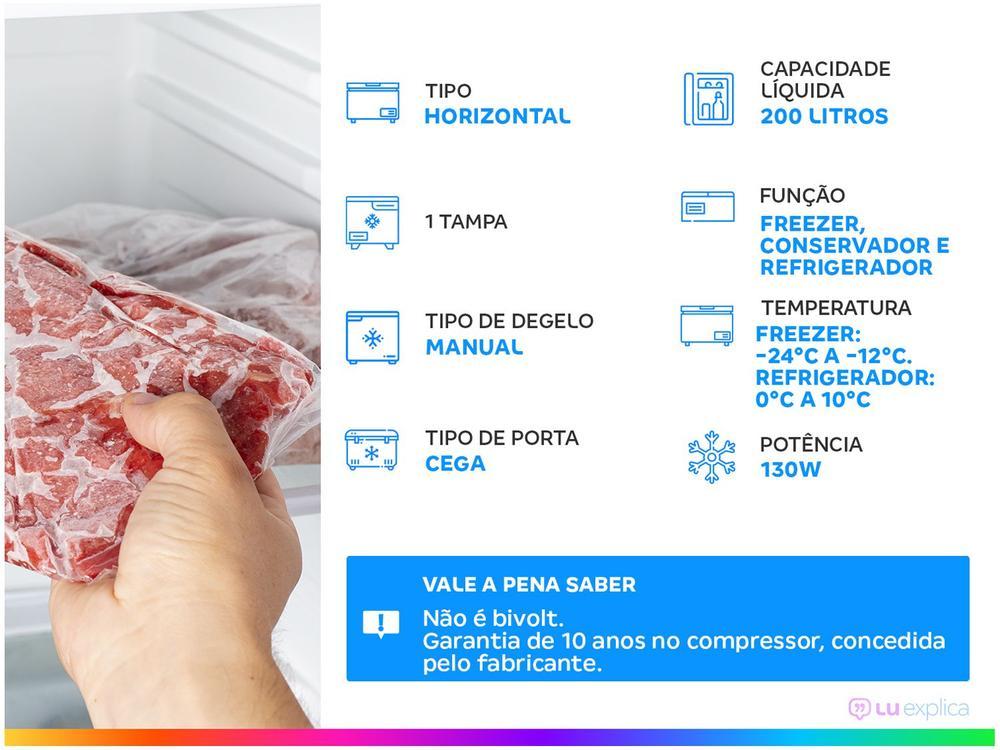 Freezer Horizontal Midea 200L MDRC280SLA011 - 220V