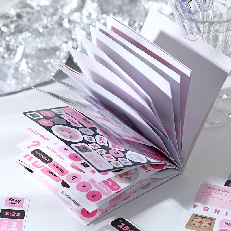 20 pcs INS 미적 풍경 스티커 책 DIY 저널 장식 미술 Scrapbooking 용품 재료 Kawaii 편지지 스티커