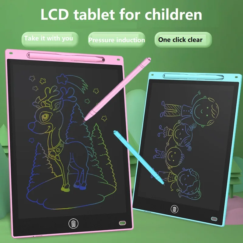 Tableta de dibujo de 8/12 pulgadas, tablero de escritura Lcd para niños, tableta Lcd para diseños, cuaderno electrónico gráfico, tableta mágica para dibujar