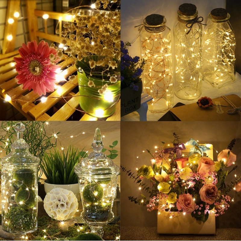 LEDストリングライト,1m-30m,300LED,3xaa電池,クリスマス,結婚式,装飾,妖精
