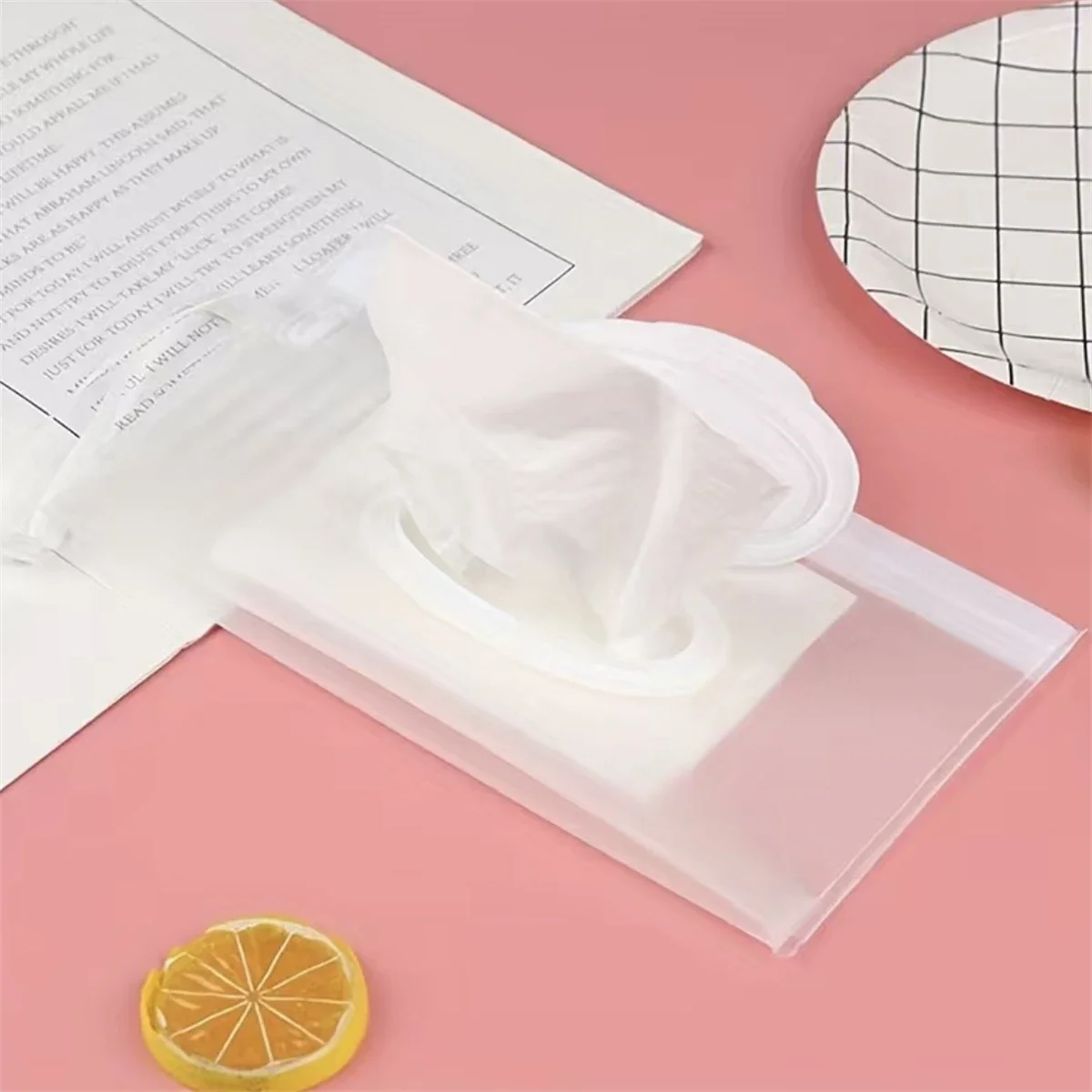 1PCS/2PCS Wet Wipe Bag With Pull-Out Flip Cover, Wet Tissue Bag For Bedside Placement, Handheld, Portable For Going Out