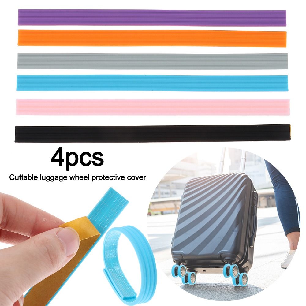 Suitcase Parts Axles Travel Luggage Caster Shoes Reduce Noise Castor Sleeve Silicone Silent Wheel Cover DIY