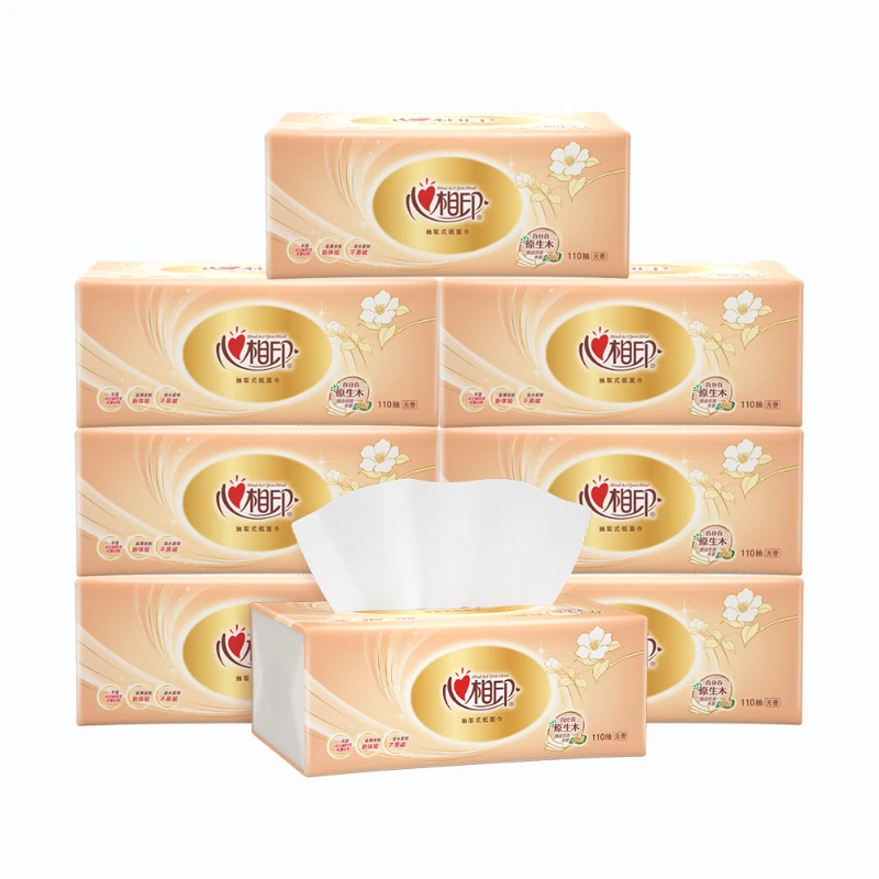 1 piece 6 packs; Heart Printing Paper; Kleenex; Tissue Paper; Household Toilet Paper; Napkin; Wet And Dry Dual-use Toilet Paper