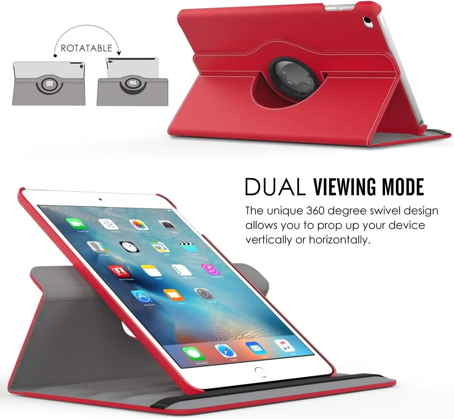 Funda Ratating 360 para iPad Air 1 Air 2 iPad 9,7 2017 2018 5 6 PU funda iPad A1474 A1475 A1566 A1567 A1822 A1823 A1893 A1954