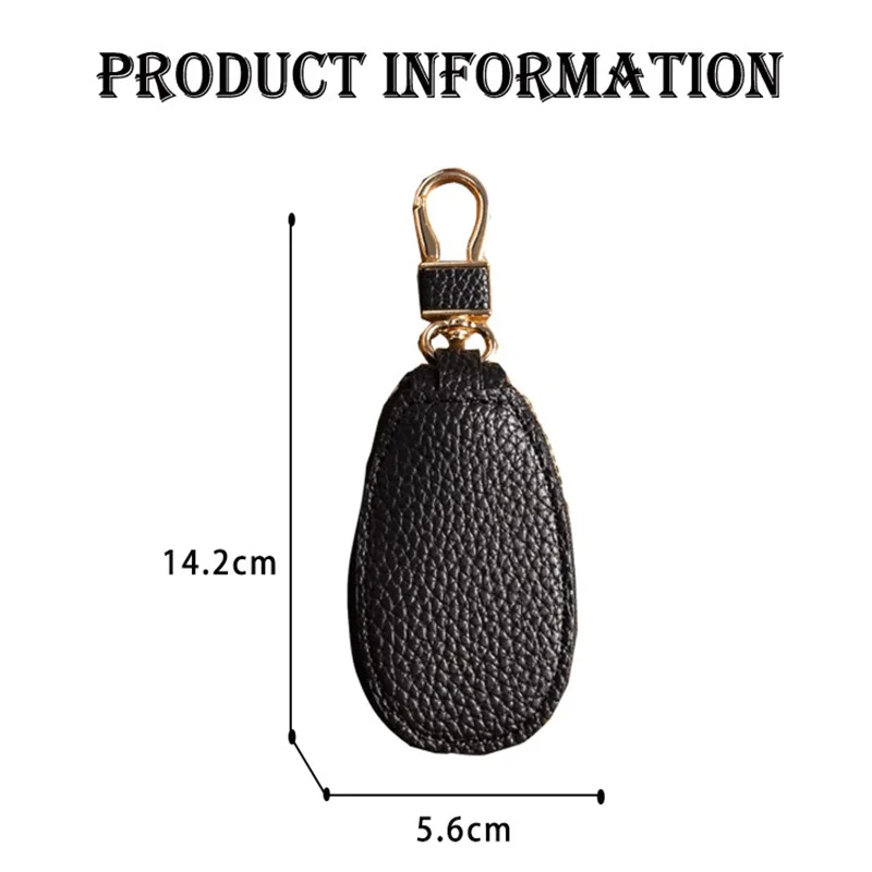 Unisex PU Leather Key Case For Car Key Wallet Pocket Key Holder Organizer Pouch Keys Organizer LargeCapacity Zipper Key Case Bag