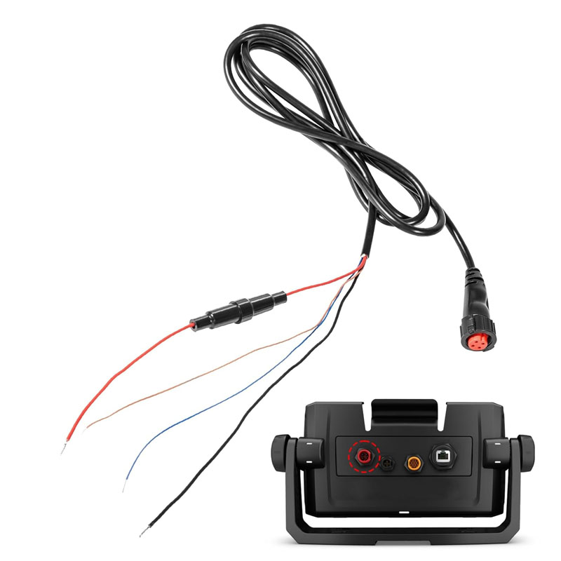 Marine Power/Datenkabel mit Gewinde 4-polig passend für Garmin-Wandler Echomap Chirp/Plus/UHD, GPSMAP & für Panoptix #010-01043-00