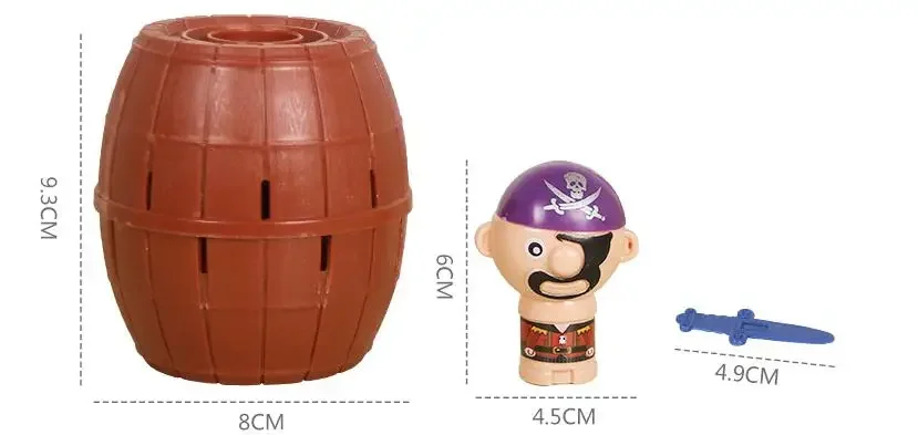 Juego de juegos de escritorio de fiesta interactivos para padres e hijos, cubo pirata de Color aleatorio, espada, barril, juegos de penalización por goteo, 1 Juego