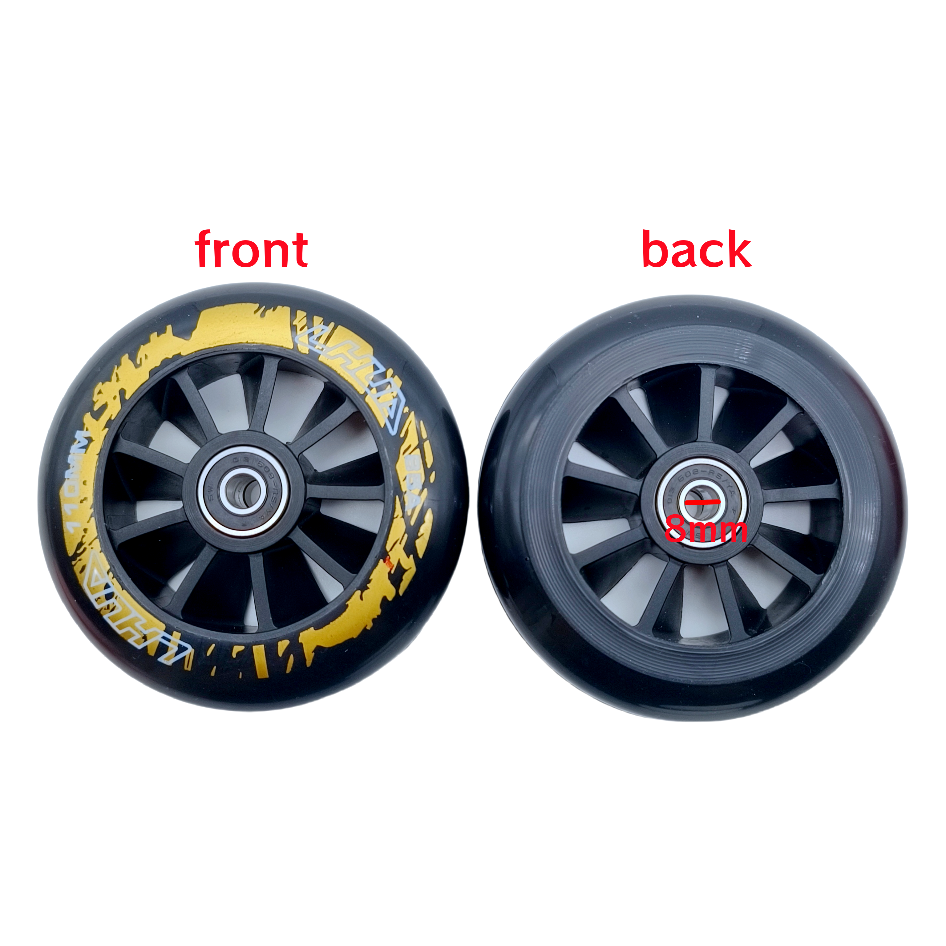 Roda de velocidade roda de skate em linha patins 90mm 100mm 110mm 85A roda de velocidade branca