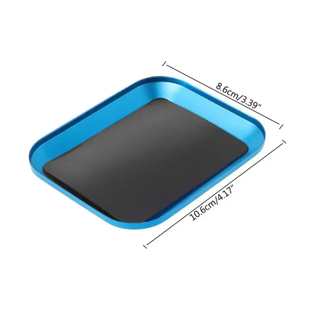 2PCS RC Reparatur Werkzeug Aluminium Legierung Magnetische Pad Schraube Tablett Platte Lagerung Box Für Flugzeug Auto Boot RC Modell Reparatur werkzeug