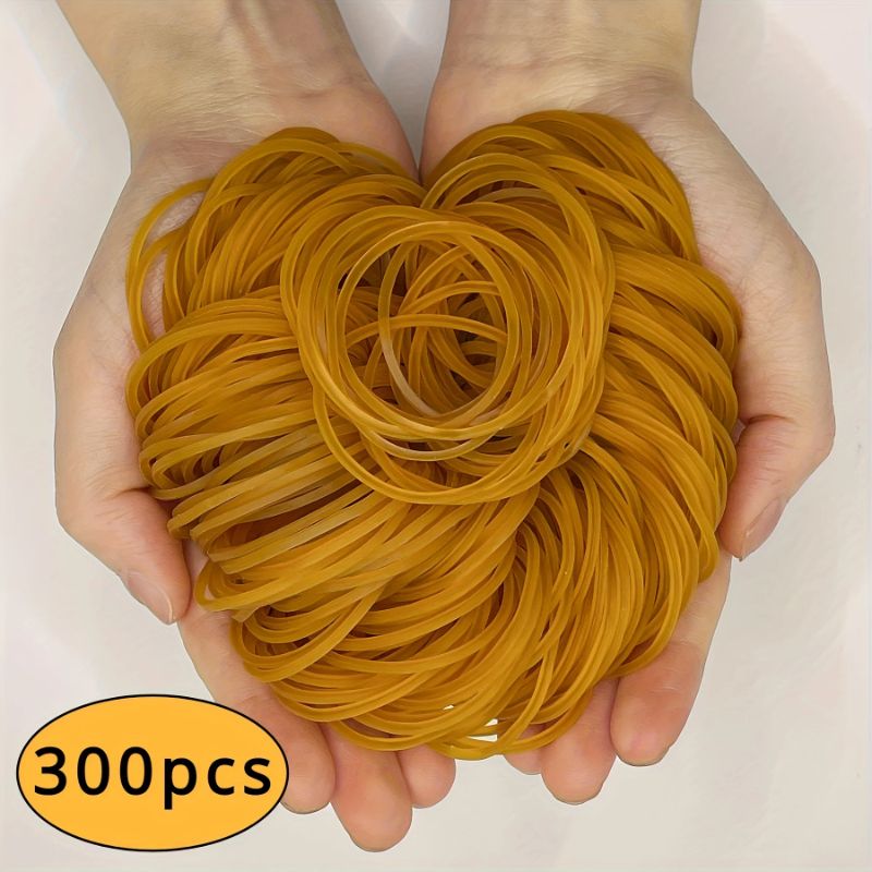 High elastic yellow rubber band - set of 100/300/666 pieces, with a diameter of 38 millimeters, durable natural rubber, suitable