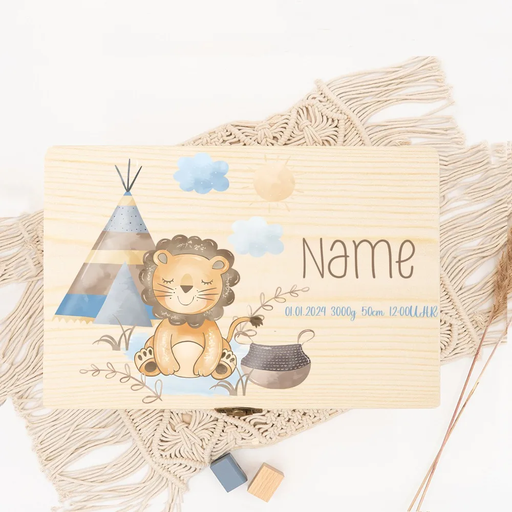 Personalized Baby Memory Box Baby Gift Birth Wooden Storage Memory Boxes Newborn Baptism Gifts Custom Infant Keepsake
