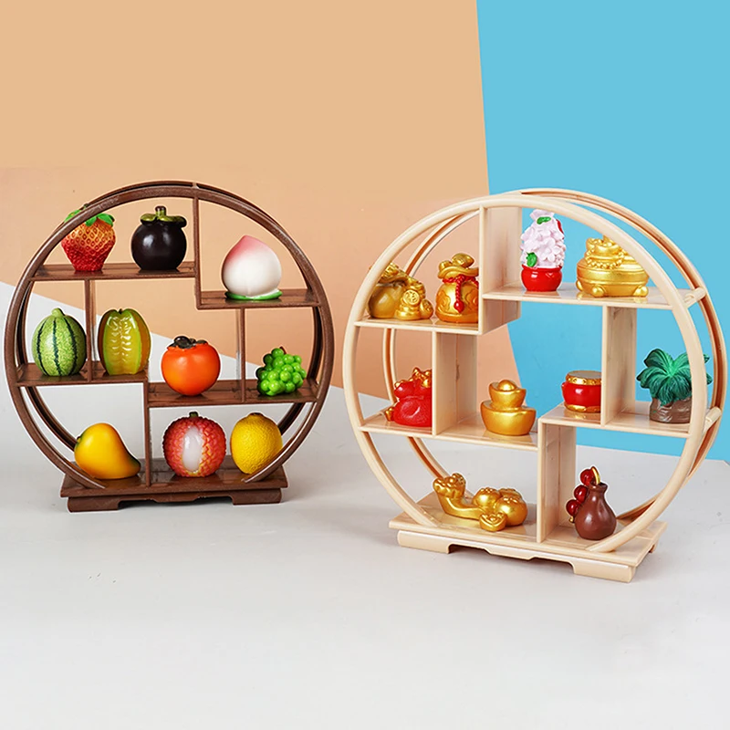 1Pc Accessori fai da te per casa delle bambole Bogu in miniatura Scaffale vuoto Mini espositore Scaffale di stoccaggio Modello Decorazione scena giocattolo