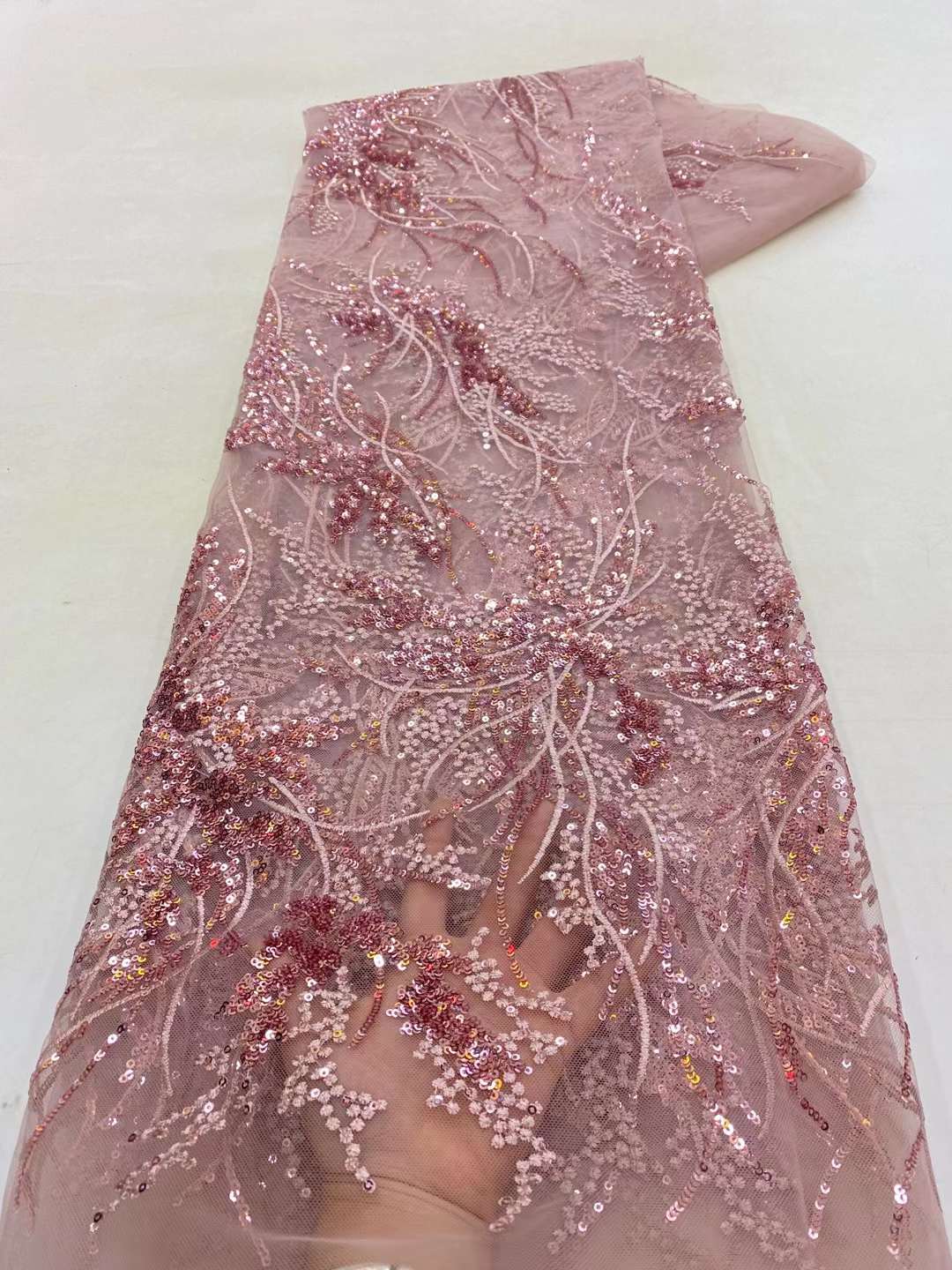 Afrikanische Pailletten Tüll Spitze Stoff 5 Yards 2023 Hohe Qualität Bestickt Französisch Net Mesh Spitze Nigerian Spitze Für Party Kleid nähen