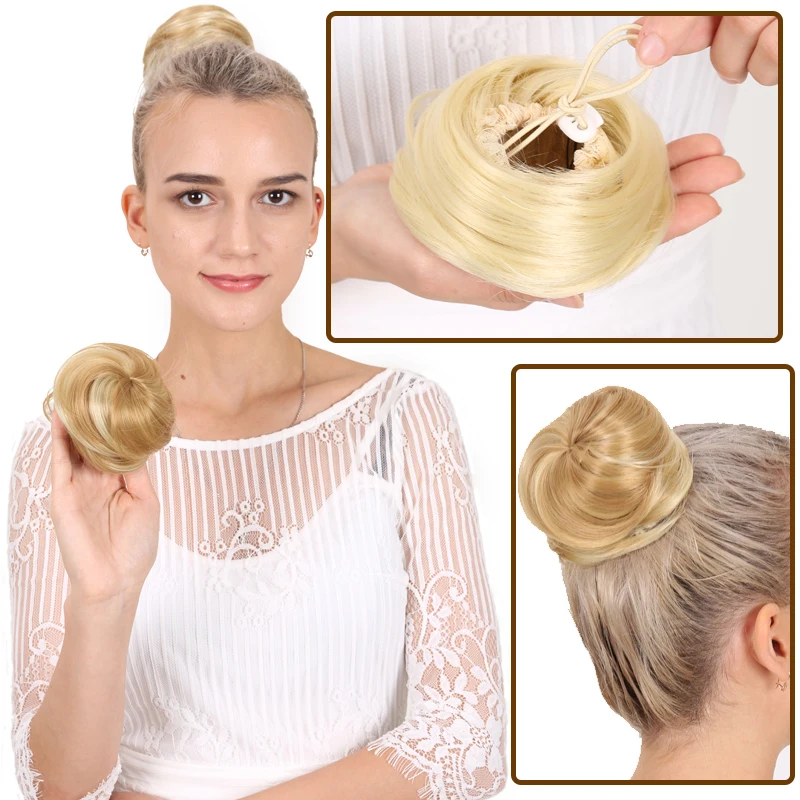 MANWEI Tổng Hợp Kẹp Búi Tóc Thun Tóc Thẳng Chignon Nối Dài Scrunchie Bộ Tóc Giả Dành Cho Phụ Nữ Và Trẻ Em