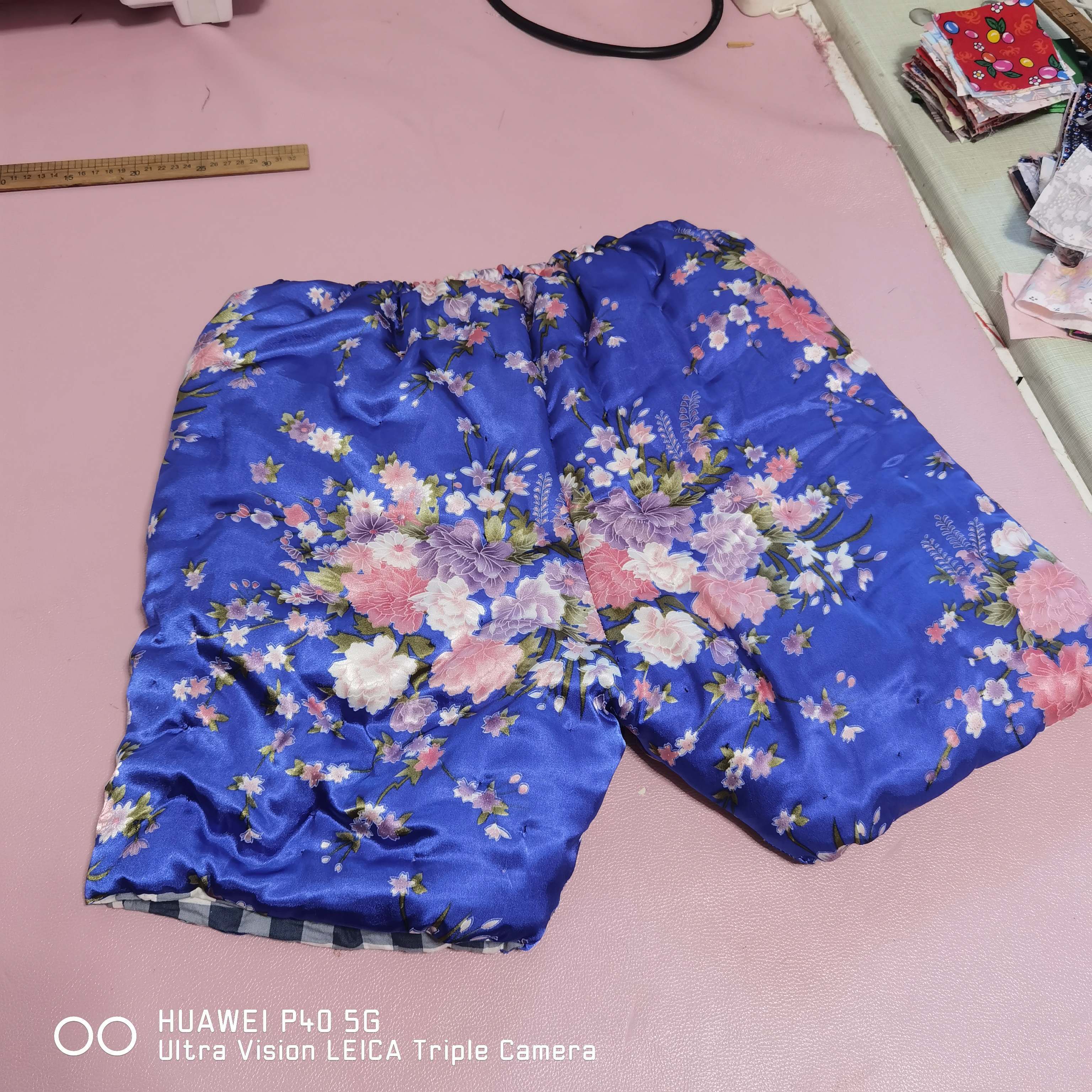 Homem feito à mão feminino algodão misturado flor toque sedoso shorts elegante à prova