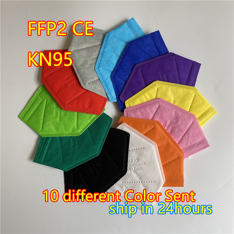 10-200 Chiếc FFP2 Mặt Nạ Phê Chuẩn CE 5 Lớp Khẩu Trang KN95 Cái Mặt Nạ Lọc Màu Hồng Có Thể Tái Sử Dụng Người Lớn Bảo Vệ KN95 FFP2 Mascarilla