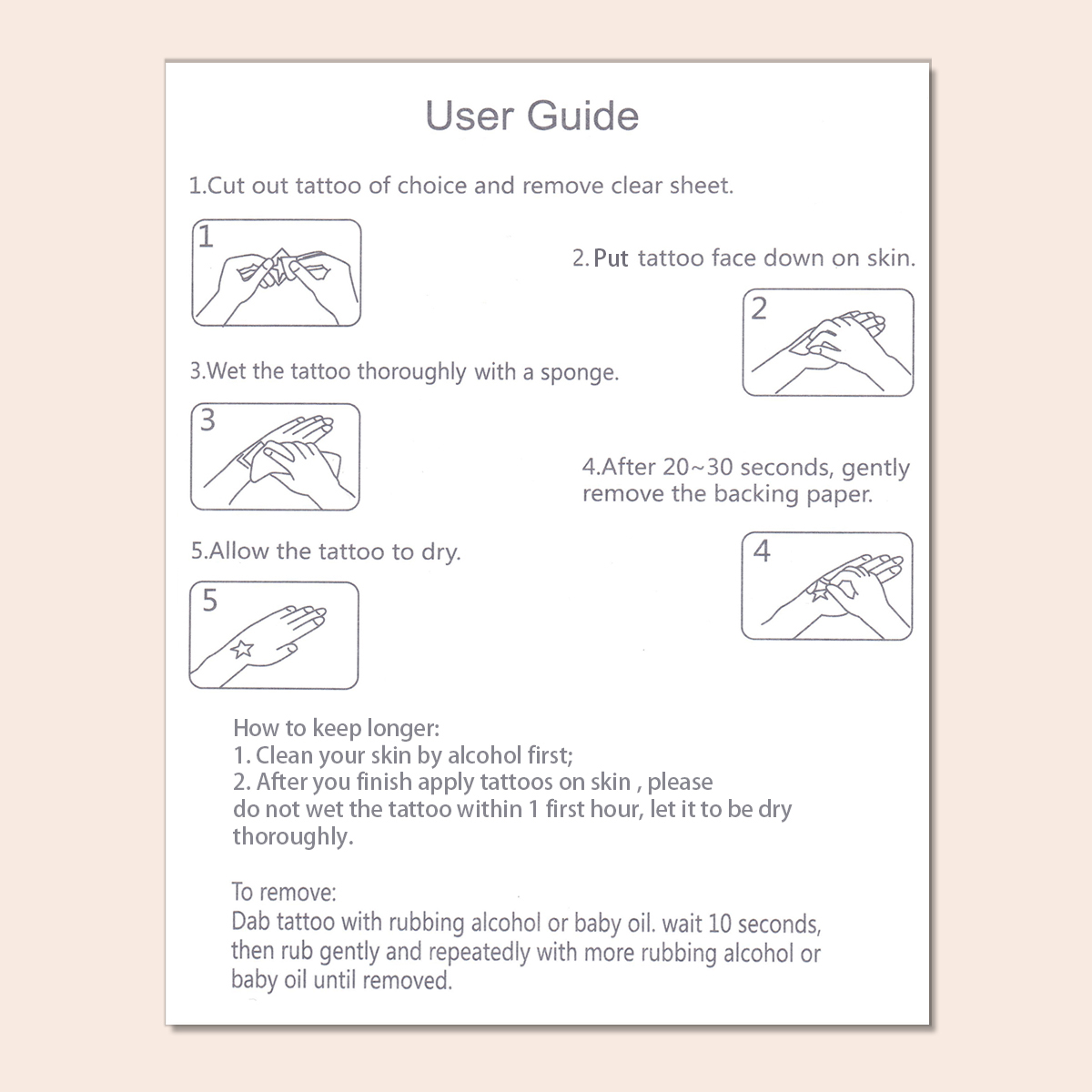 5 個防水一時的なタトゥーステッカーライオンフラワースナックウルフローズティガーダークエレガントなフェイクタトゥーフラッシュタトゥー女性男性用
