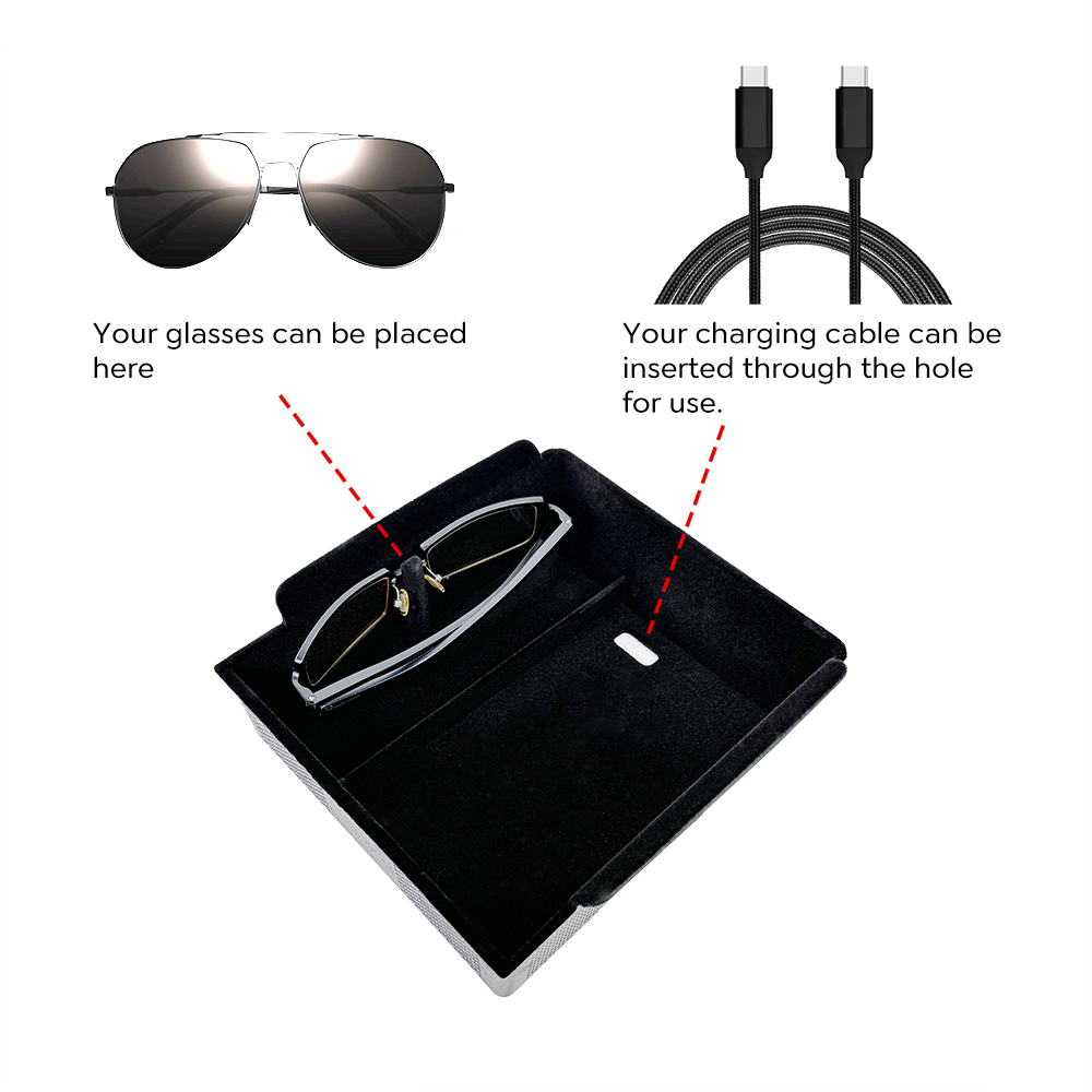 voor Tesla Model 3 Highland 2024 Console Armsteun Opbergdoos Interieur Organizer ABS Rubberen Pad of Massaal