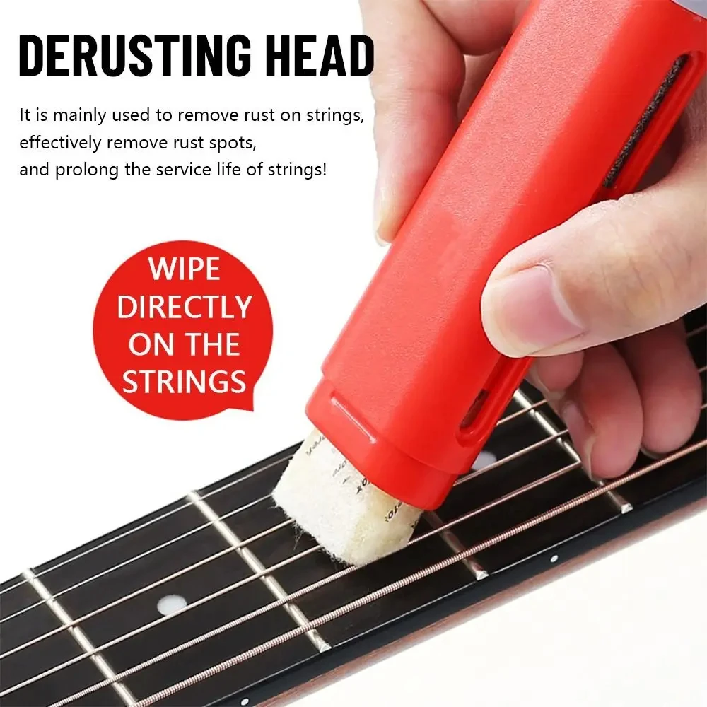สายกีตาร์ Derusting แปรงปากกา Strings Anti Rust กีตาร์ทําความสะอาด String Care น้ํามันยางลบกีตาร์ Accessorie ปากกาป้องกันสนิม