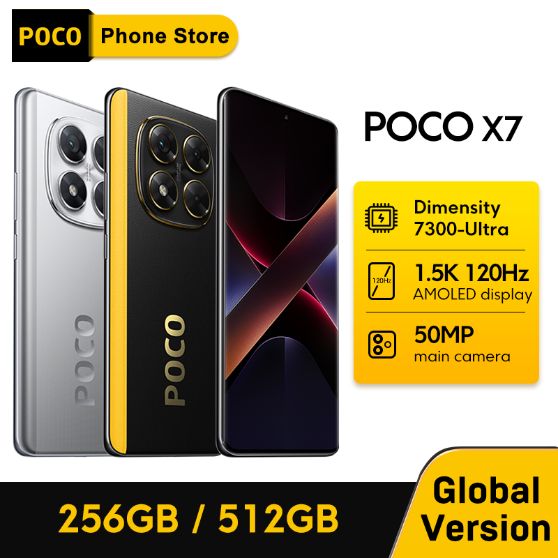 POCO X7 SmartPhone versión Global, Pantalla AMOLED de 6,67 pulgadas, 120Hz, Dimensity 7300-Ultra 50MP, cámara OIS, batería de 5110mAh, IP68, NFC, 5G