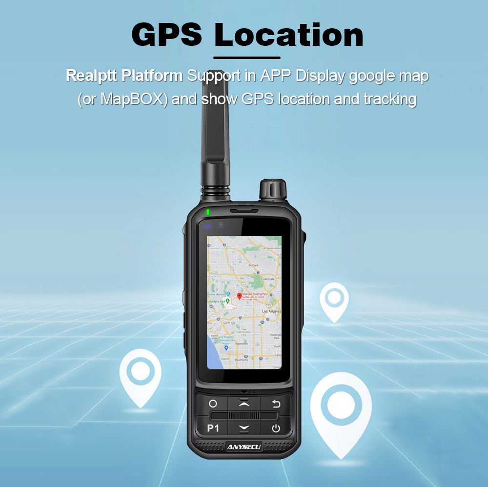ANYSECU 4G Radio de red A970S Android 9,0 LTE PTT POC Walkie Talkie teléfono móvil Compatible con Zello Real-ptt pocstar