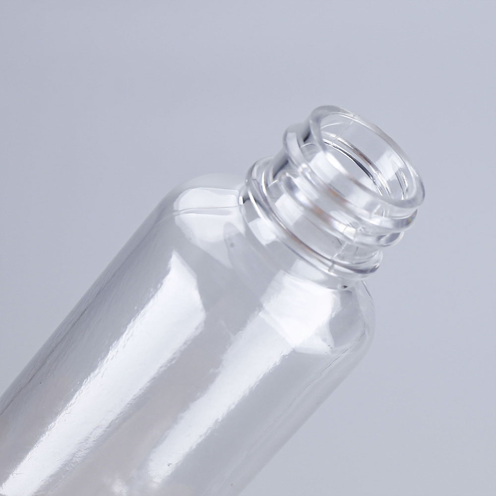50/100 Uds botella de plástico con tapa de aluminio 100ml 50ml 30ml viales de muestra envases cosméticos de viaje portátiles transparentes para loción