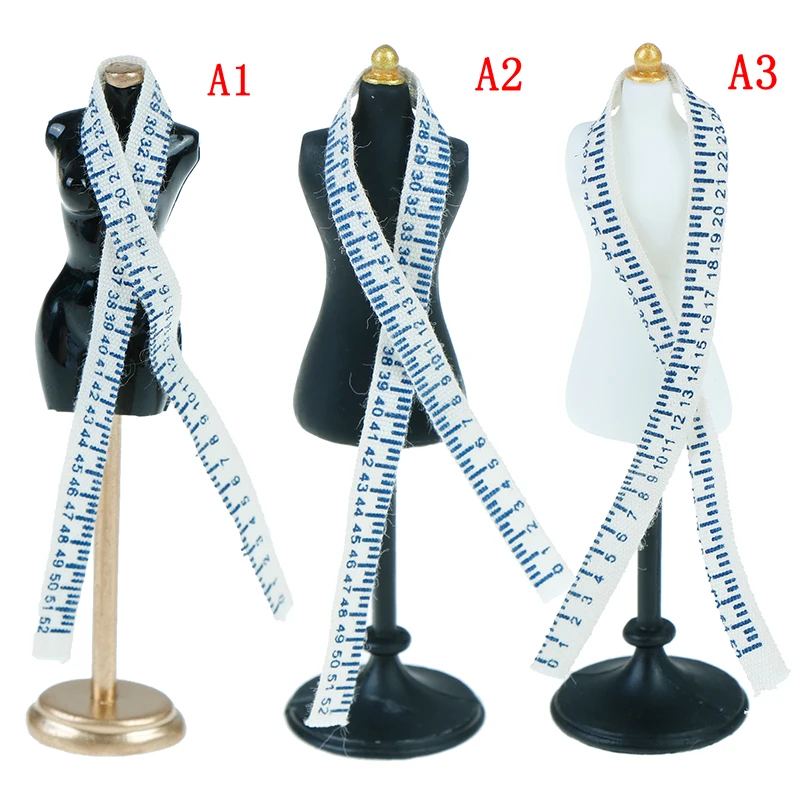 Mini juguetes de resina para decoración de casa de muñecas, accesorios en miniatura, juego de regla de maniquí, modelo de forma de vestido de simulación, 1/12