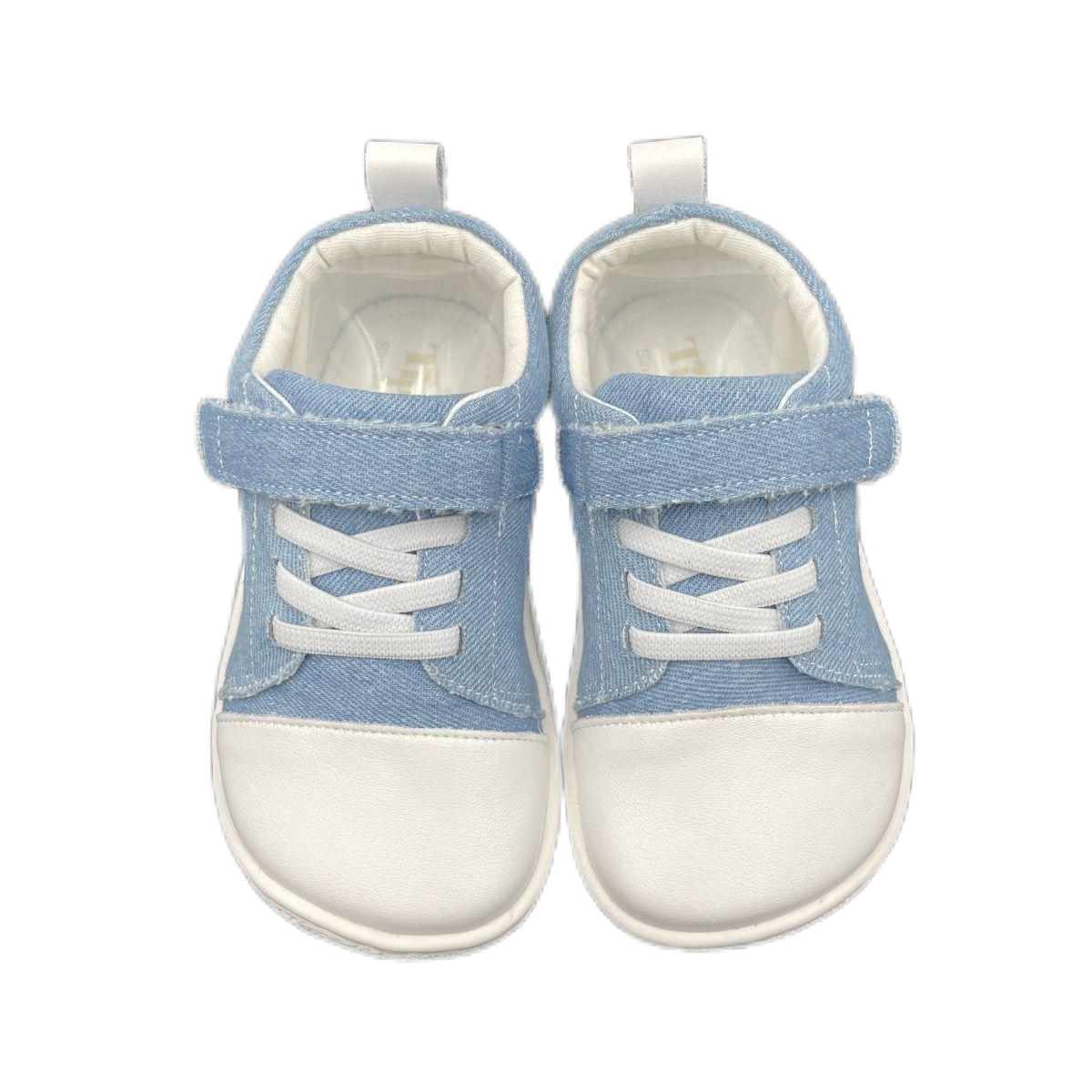 Tipsietoes Neuer 2025, echter Lederschuh für Mädchen und Jungen, Kinder, Barfuß-Sneaker, leicht, minimalistisch, elastisch, Doppelriemen