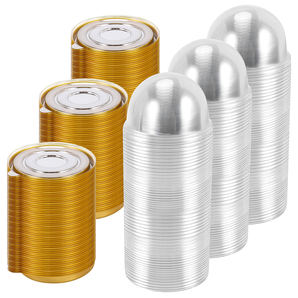 150 ชิ้นพลาสติกใส Mini Cupcake กล่องมัฟฟิน Pod โดมมัฟฟินเค้กคอนเทนเนอร์กล่อง Cupcake ขนมคอนเทนเนอร์