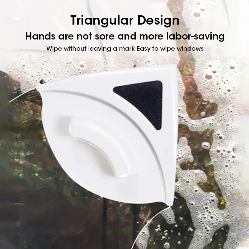 Magnetic Double-Layer Glass Cleaner Home Multifunctional High-Rise Tool Automatic Drainage Strong Grip Long Reach