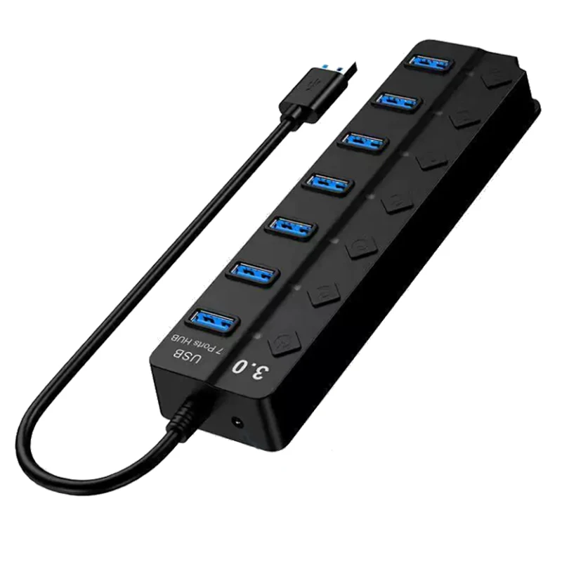 7-IN-1 USB 2.0 High Speed USB Docking Station Extender USB HUB Splitter mit Schaltersteuerung für Laptop MacBook Pro