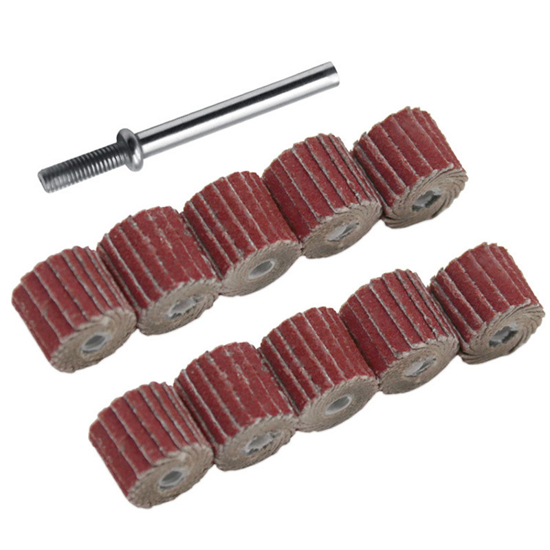 10PC na akcesoria Dremel papier ścierny szlifowanie Flap tarcza polerska s tarcza szlifierska tarcza polerska do narzędzia obrotowego