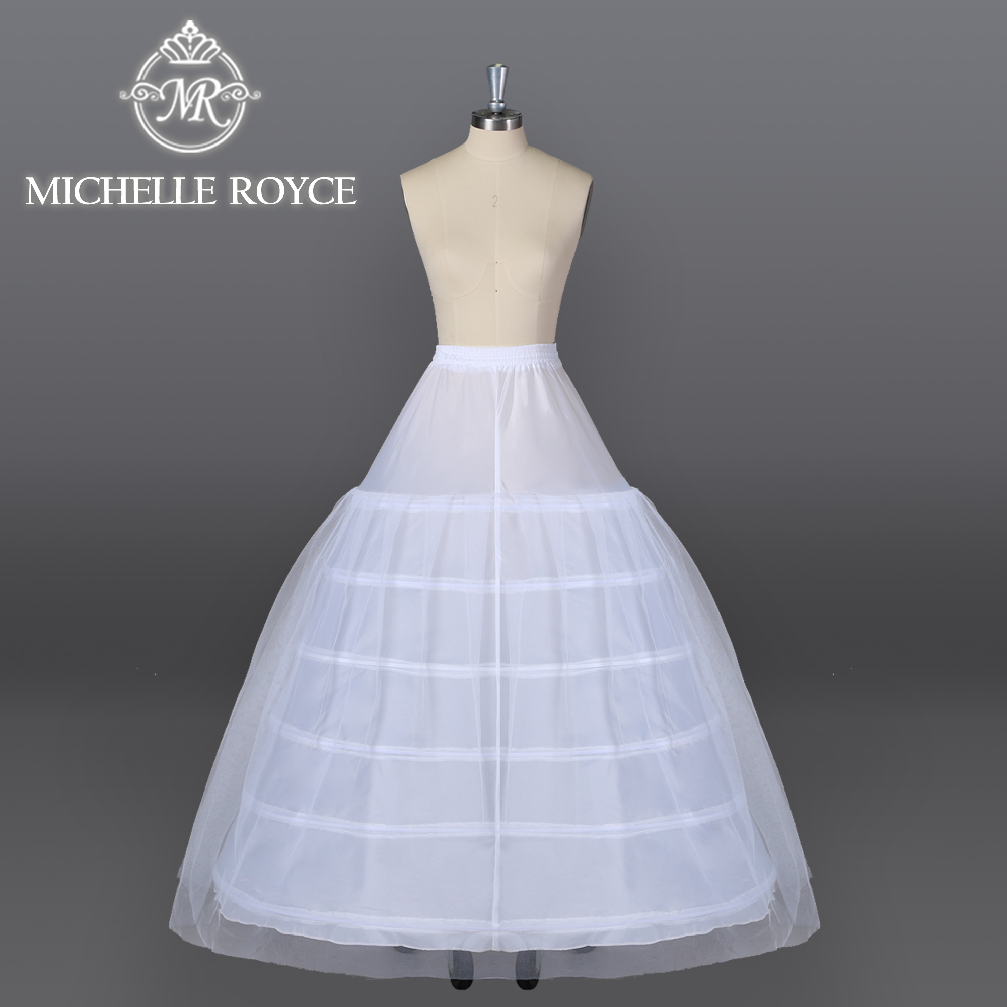 Krinoline langer Petticoat für Ballkleid, Hochzeitskleid, Unterrock, halbe Slips, Hochzeitsaccessoires