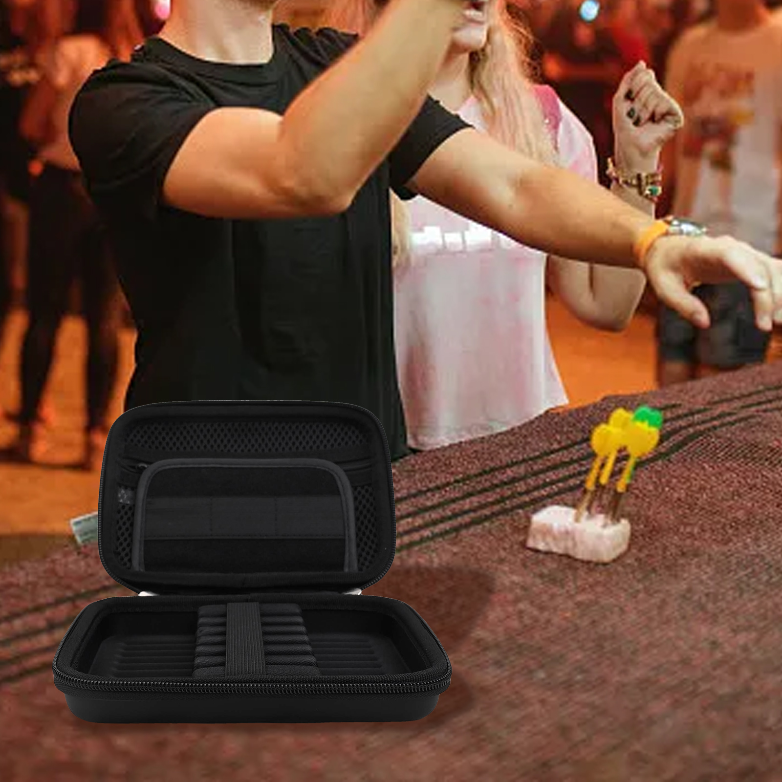 EVA Darts Case Organizer Travel Storage Bag With Inner Support Base For Steel Tip Soft Tip Professional Darts 3/6 Darts Storage